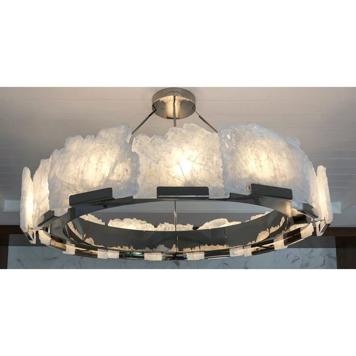 QZ1205 Halo Titan Selenite Rock
