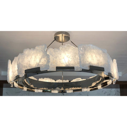 QZ1205 Halo Titan Selenite Rock