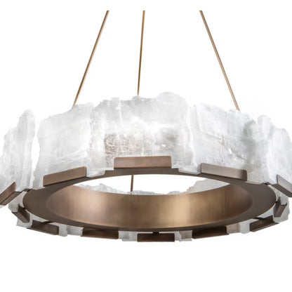 QZ1205 Halo Titan Selenite Rock