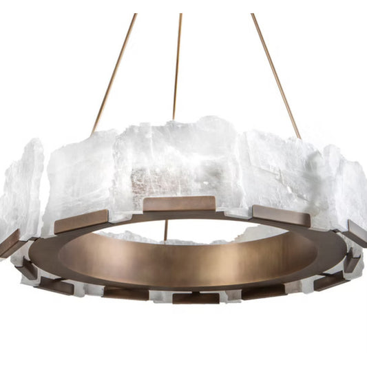 QZ1205 Halo Titan Selenite Rock