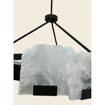 QZ1205 Halo Titan Selenite Rock