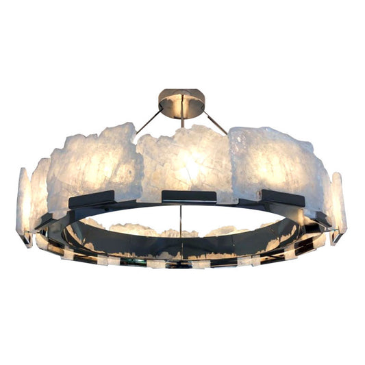QZ1205 Halo Titan Selenite Rock