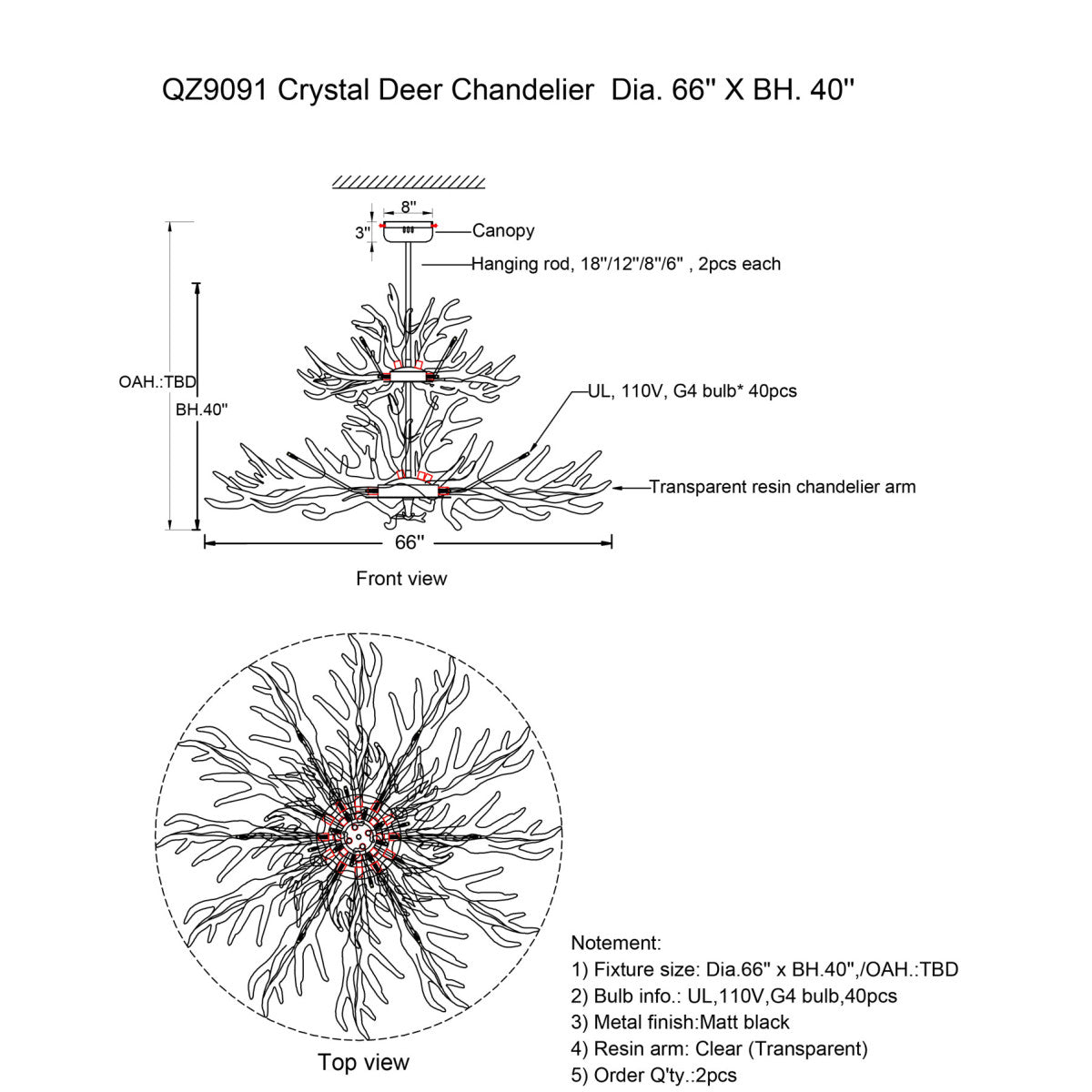QZ9091  Crystal Deer