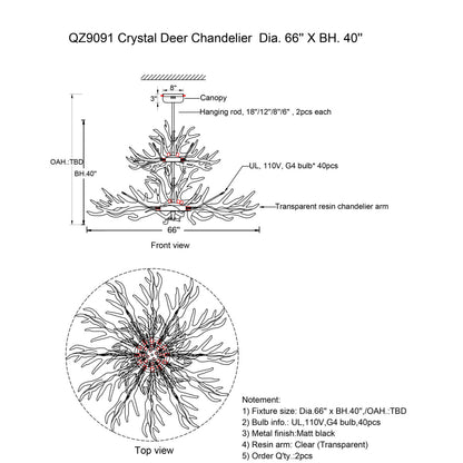 QZ9091  Crystal Deer