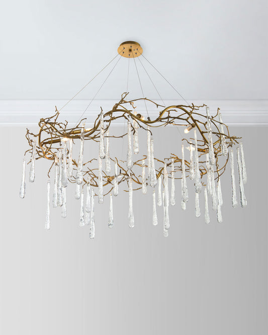 SJ2074 IRENE GLASS TEARDROP CHANDELIER