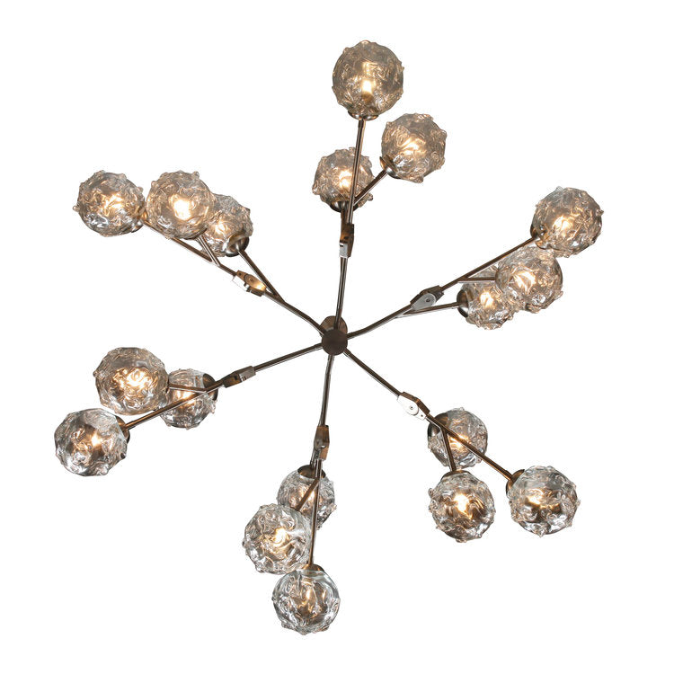 SJ2076 AURORA II GLASS GLOBE CHANDELIER