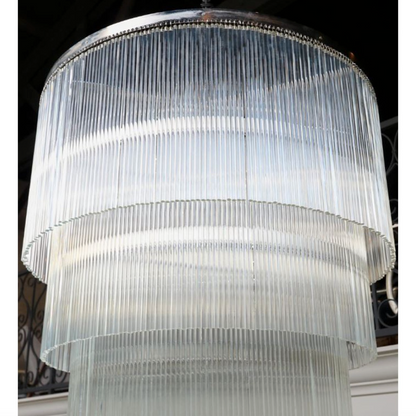 QZ2132 SAN FRANCISCO SIX-TIERED GLASS ROD CHANDELIER