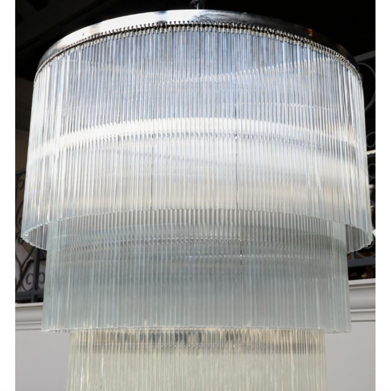 QZ2132 SAN FRANCISCO SIX-TIERED GLASS ROD CHANDELIER