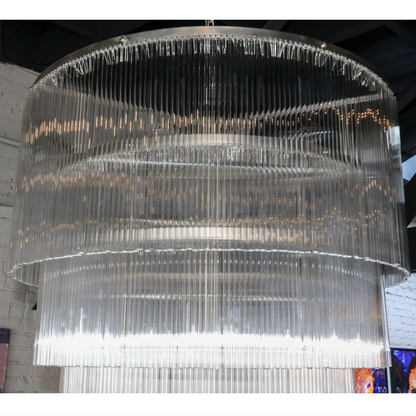 QZ2132 SAN FRANCISCO SIX-TIERED GLASS ROD CHANDELIER