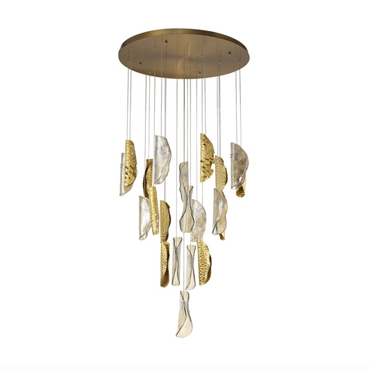 QZ2302 SUNSET GLASS SPIRAL CHANDELIER