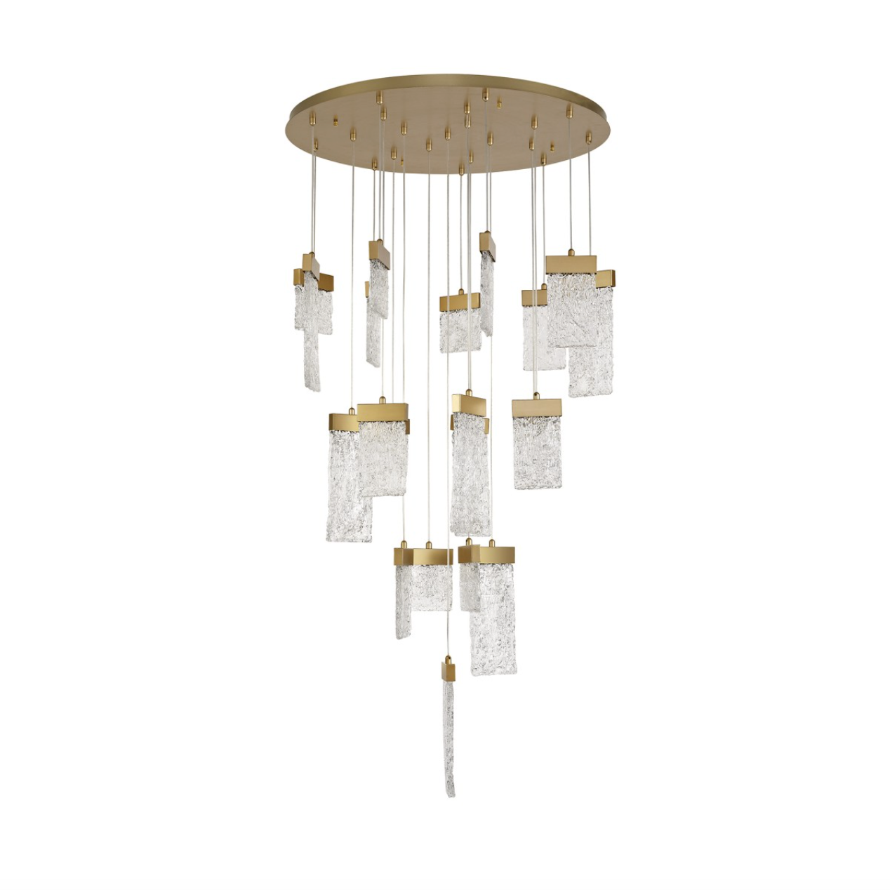QZ2303 STOCKHOLM CRYSTALLIZED ICE GLASS SUSPENDED CHANDELIER