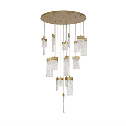 QZ2303 STOCKHOLM CRYSTALLIZED ICE GLASS SUSPENDED CHANDELIER