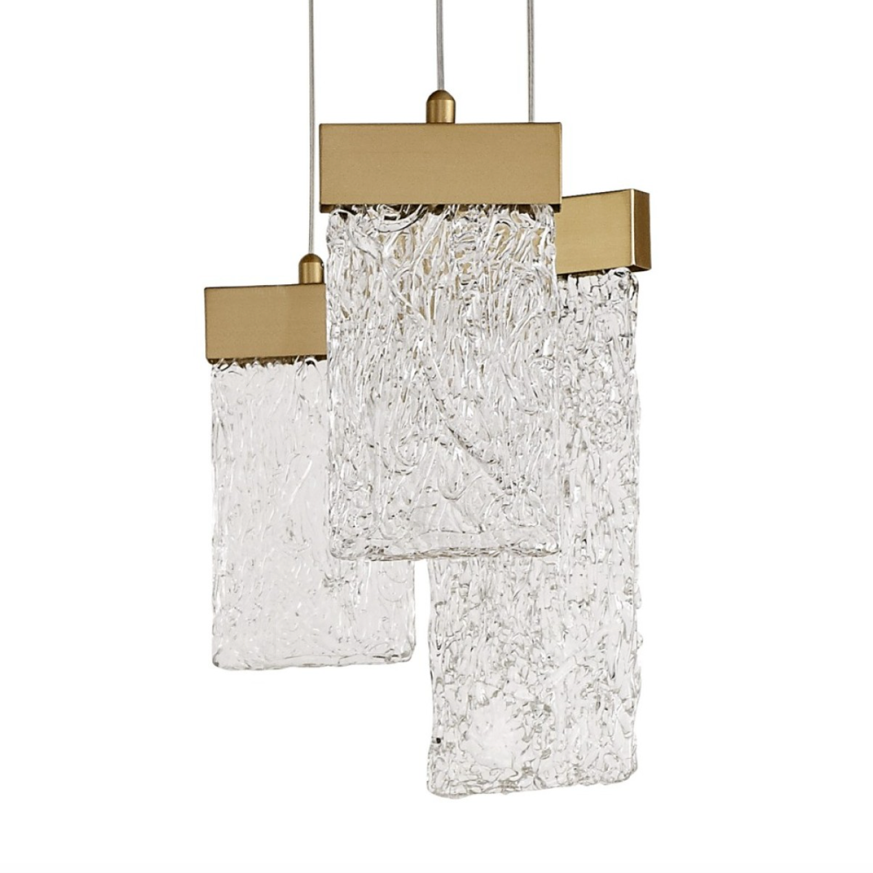 QZ2303 STOCKHOLM CRYSTALLIZED ICE GLASS SUSPENDED CHANDELIER