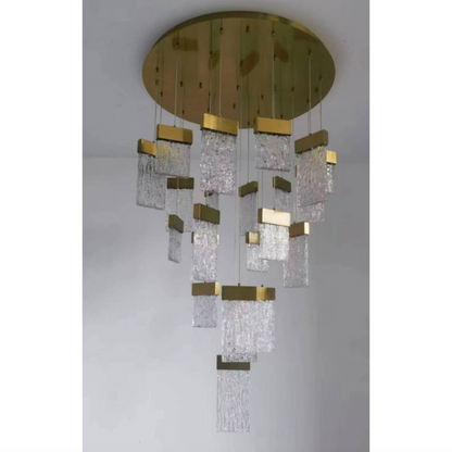 QZ2303 STOCKHOLM CRYSTALLIZED ICE GLASS SUSPENDED CHANDELIER