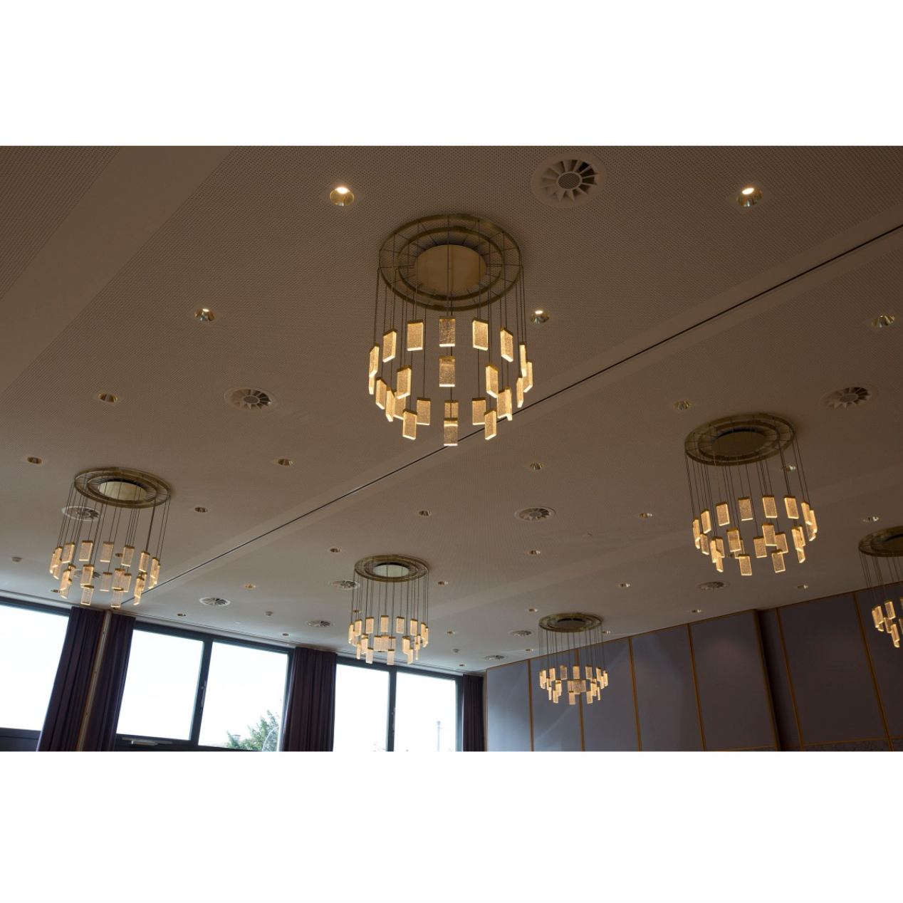 QZ2304 GRAND CRU HAND MADE GLASS RING PENDANT CHANDELIER