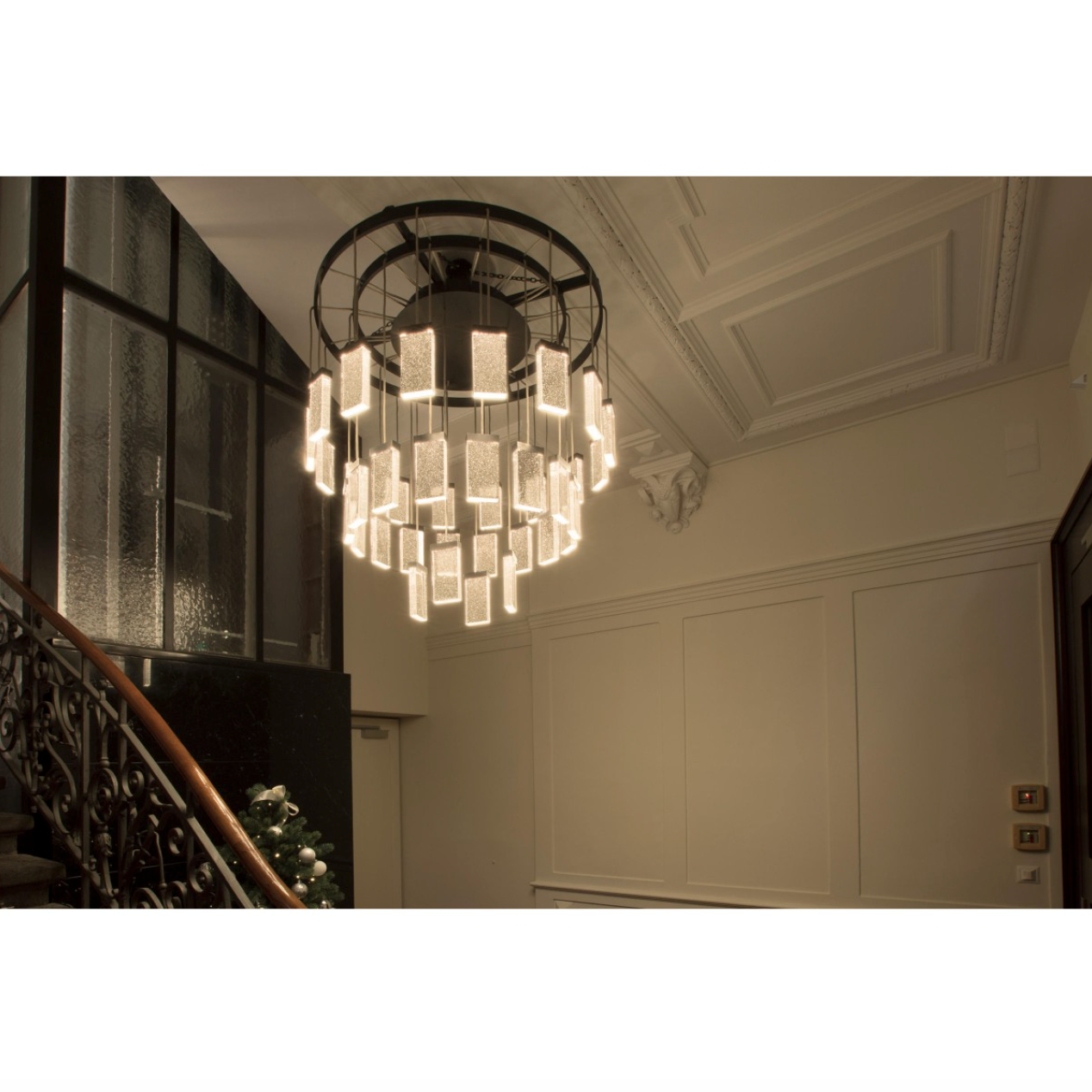 QZ2304 GRAND CRU HAND MADE GLASS RING PENDANT CHANDELIER