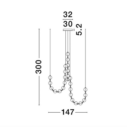 QZ2405 BRILLANTE NECKLACE CHANDELIER