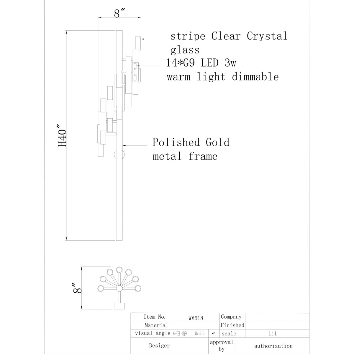 WM158 Waterfall Torch