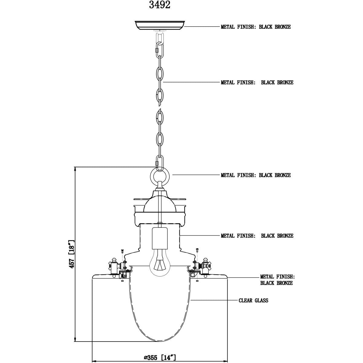 WM536 Station Light Pendant
