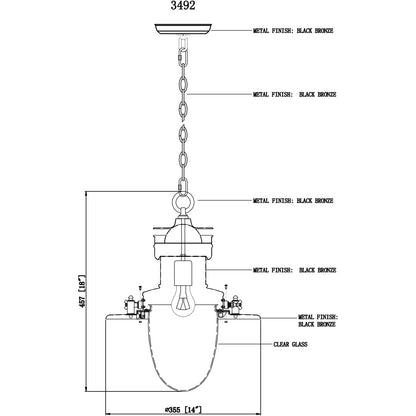 WM536 Station Light Pendant