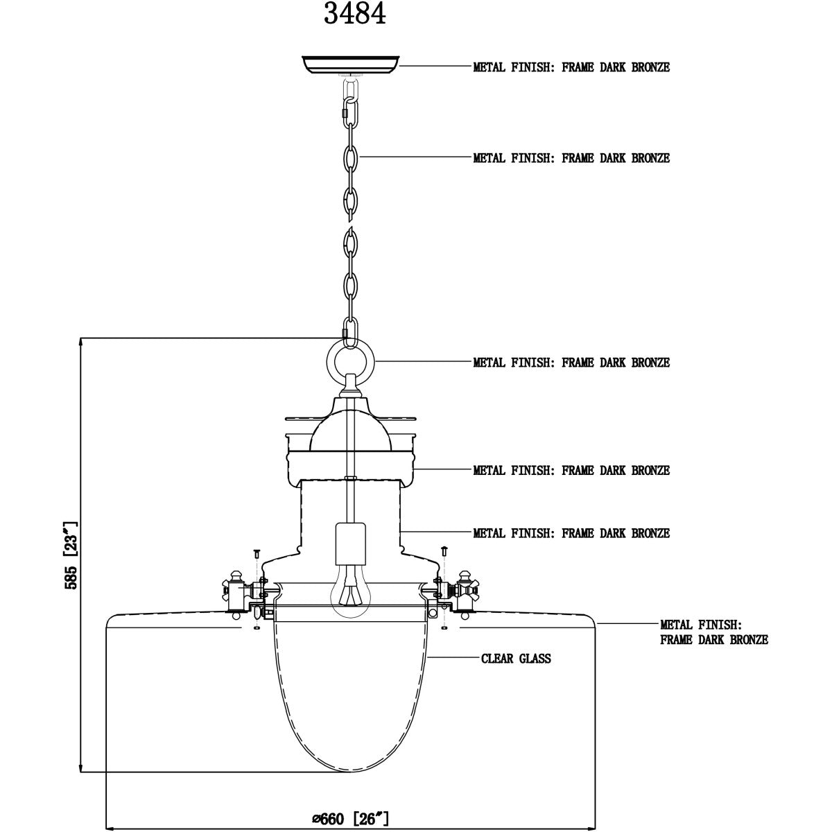 WM536 Station Light Pendant