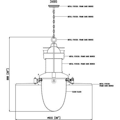 WM536 Station Light Pendant