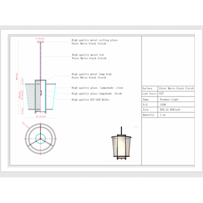 WM539 BENNINGTON OUTDOOR PENDANT