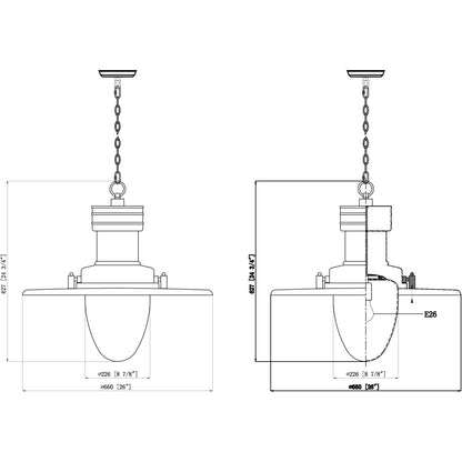 WM536 Station Light Pendant