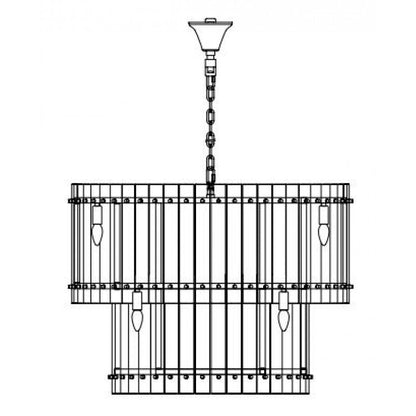 AL0152 RUBY L CHANDELIER
