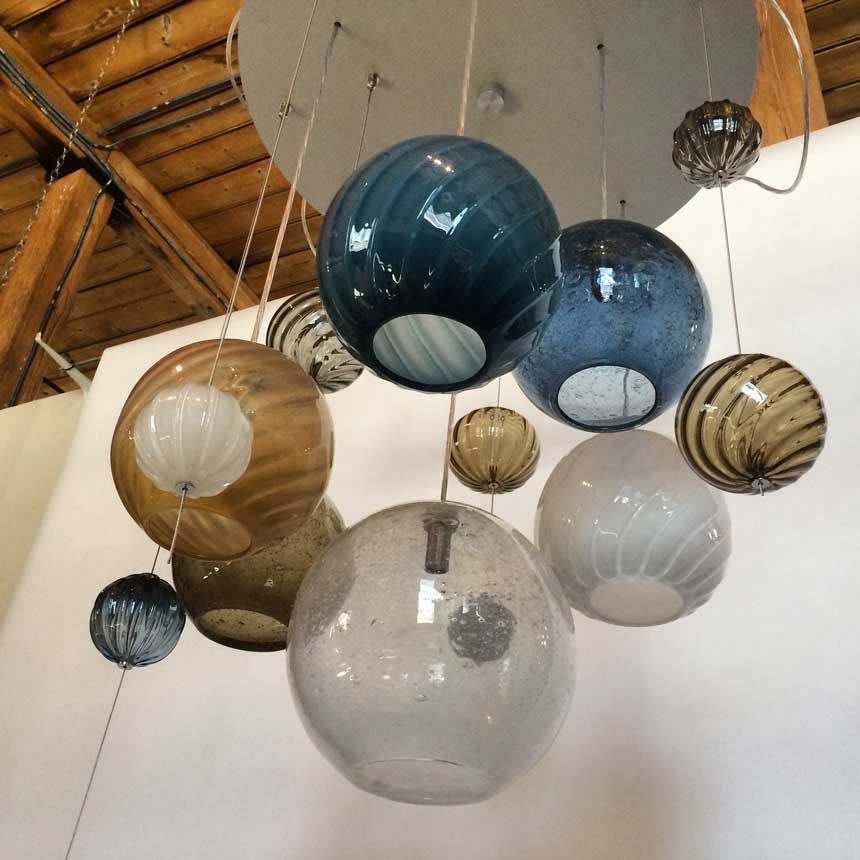 AM2221 SILVER LINEN CHANDELIER