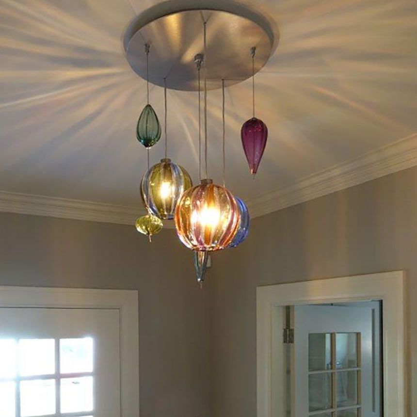AM2221 SILVER LINEN CHANDELIER