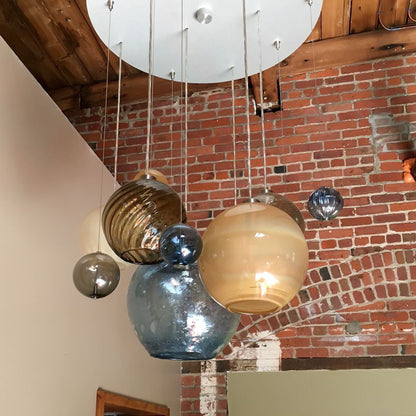 AM2221 SILVER LINEN CHANDELIER