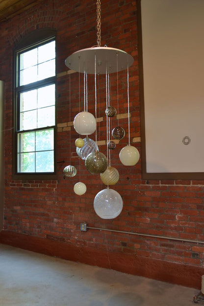 AM2221 SILVER LINEN CHANDELIER