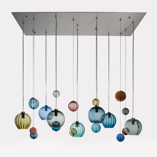 AM2221 SILVER LINEN CHANDELIER