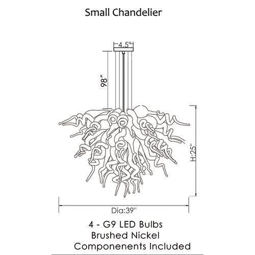 AM2235 ANGEL MURANO GLASS CHANDELIER
