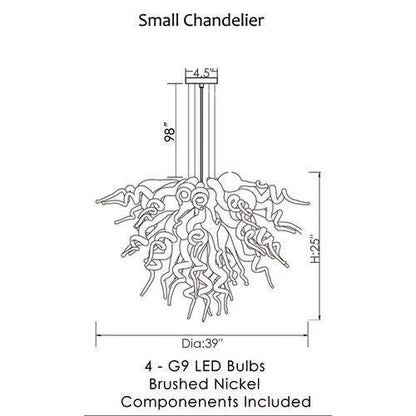 AM2235 ANGEL MURANO GLASS CHANDELIER