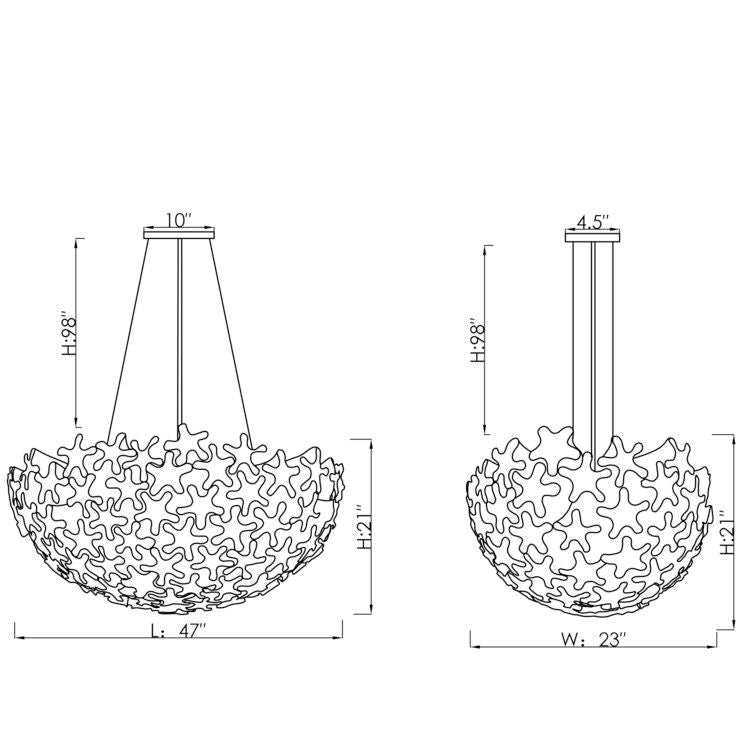 AM2239 DAHLIA GLASS CHANDELIER
