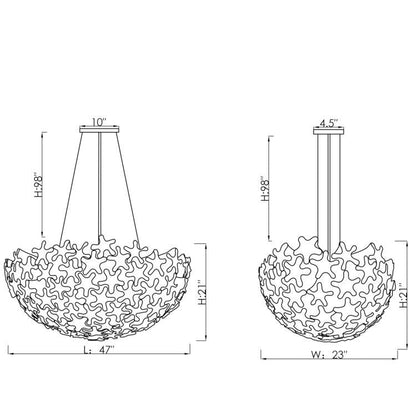 AM2239 DAHLIA GLASS CHANDELIER