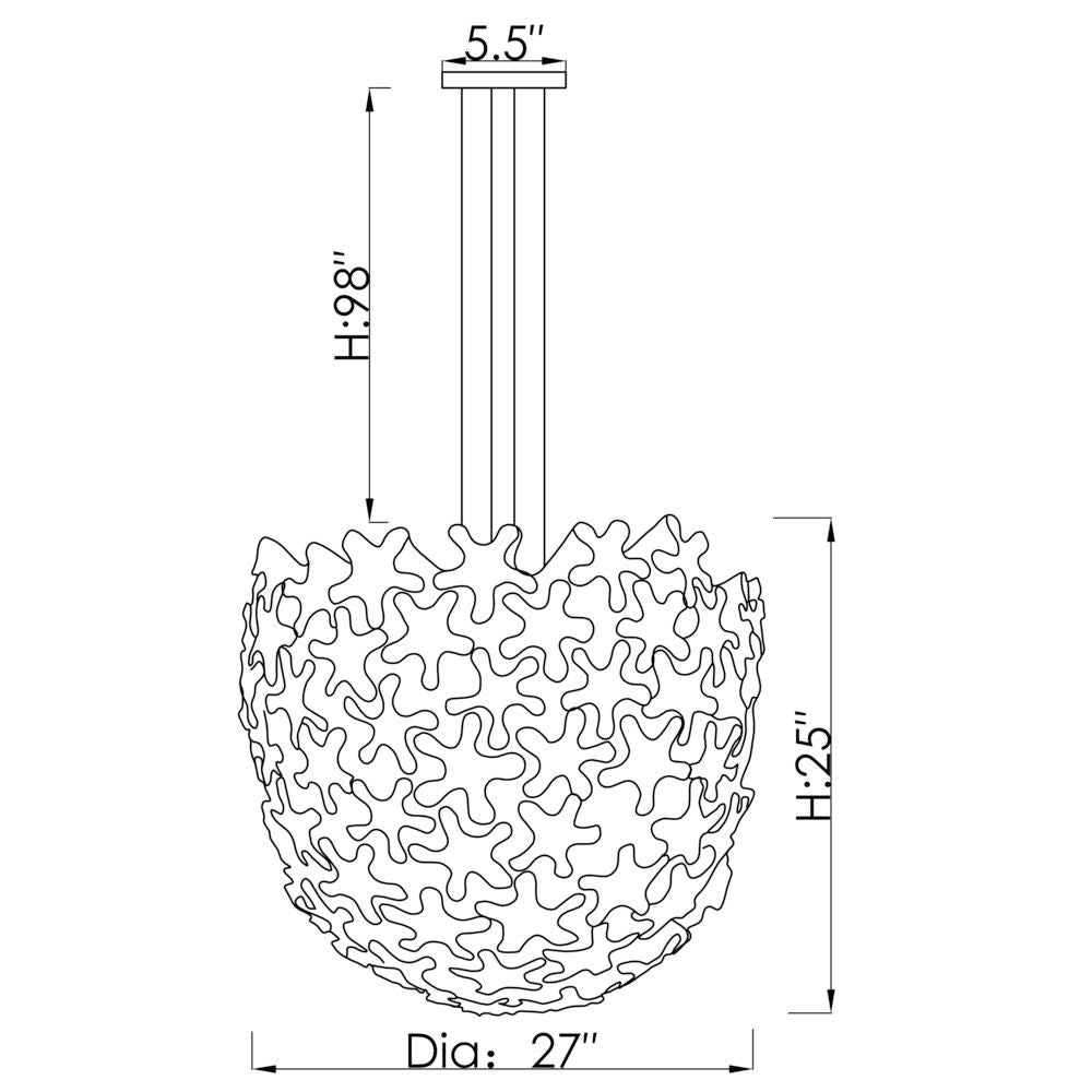 AM2239 DAHLIA GLASS CHANDELIER