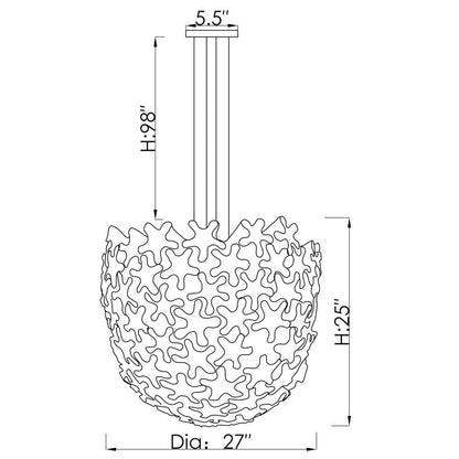 AM2239 DAHLIA GLASS CHANDELIER