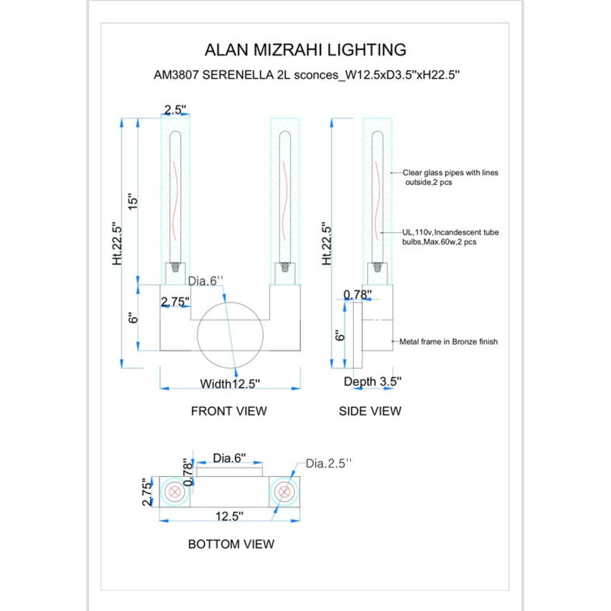 AM803W Palisades Sconces