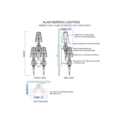 AM8827 Lula Sconces