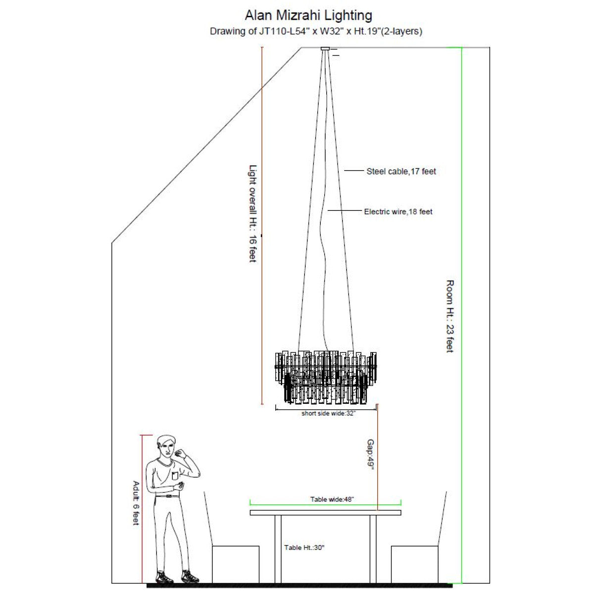 JT110 Coup D'Eclat Chandelier