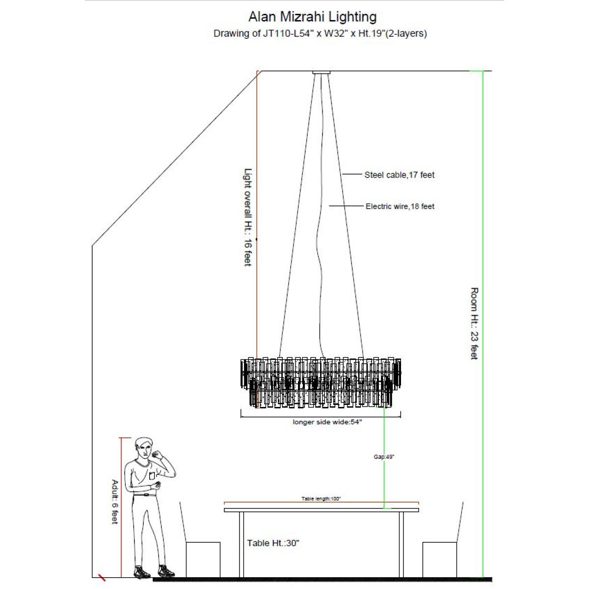 JT110 Coup D'Eclat Chandelier