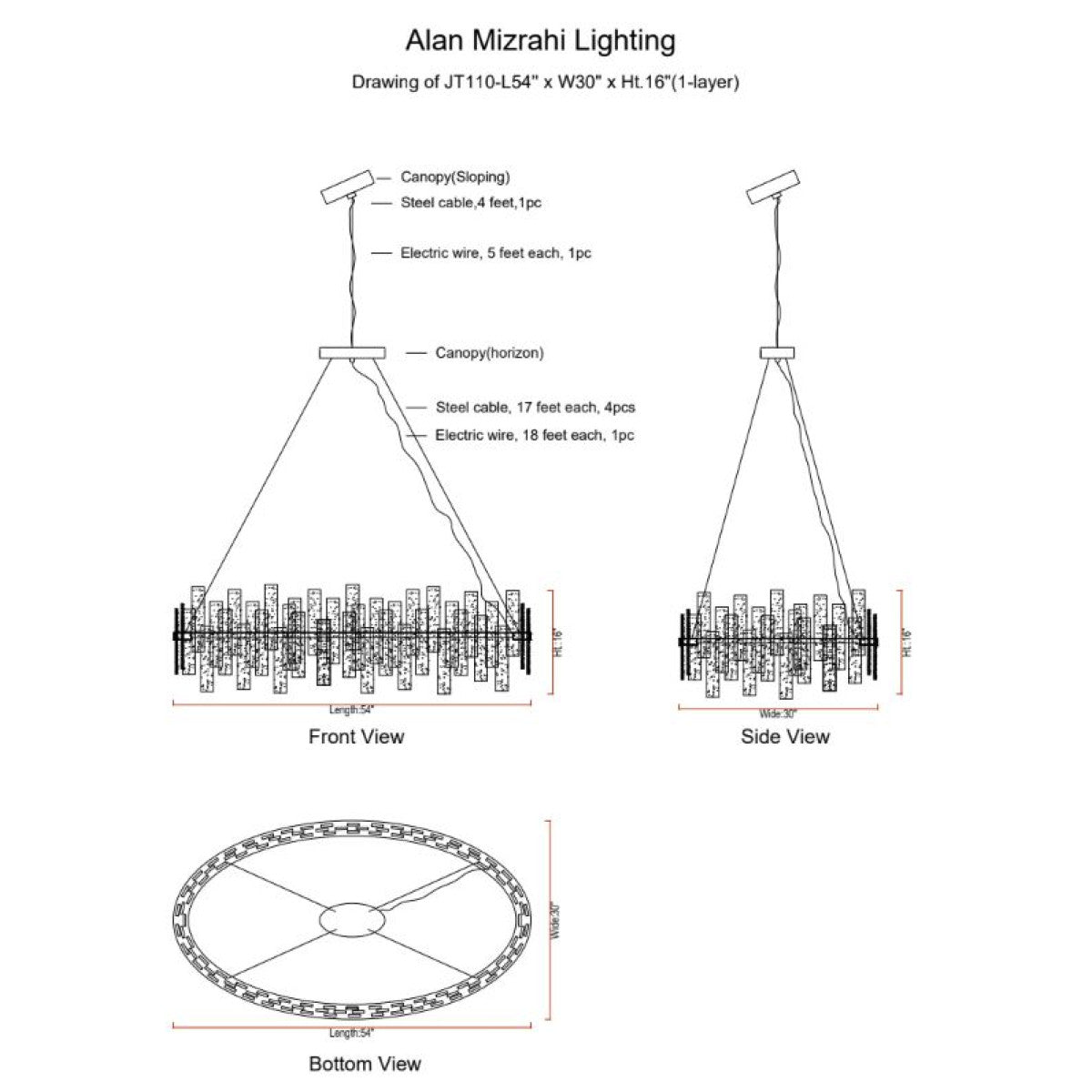 JT110 Coup D'Eclat Chandelier