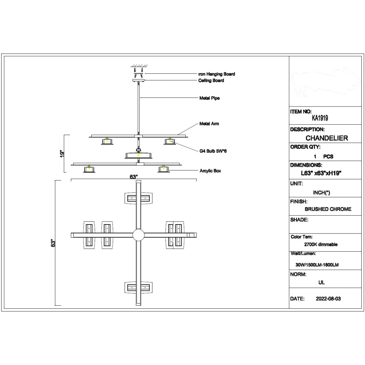 KA1919 EQUAZIONE CHANDELIER-I
