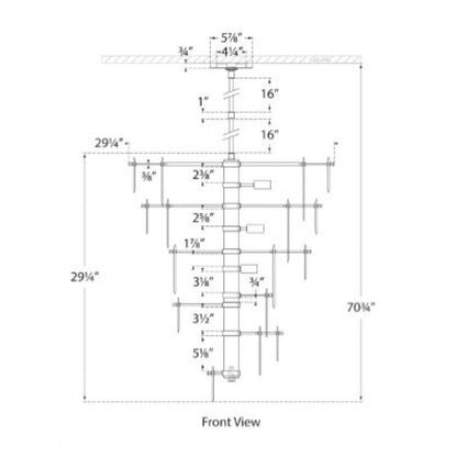 MV3003 LOIRE CASCADING CIRCULAR PLATES CHANDELIER