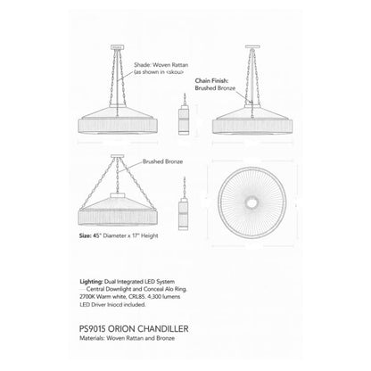PS9015 Orion Chandelier