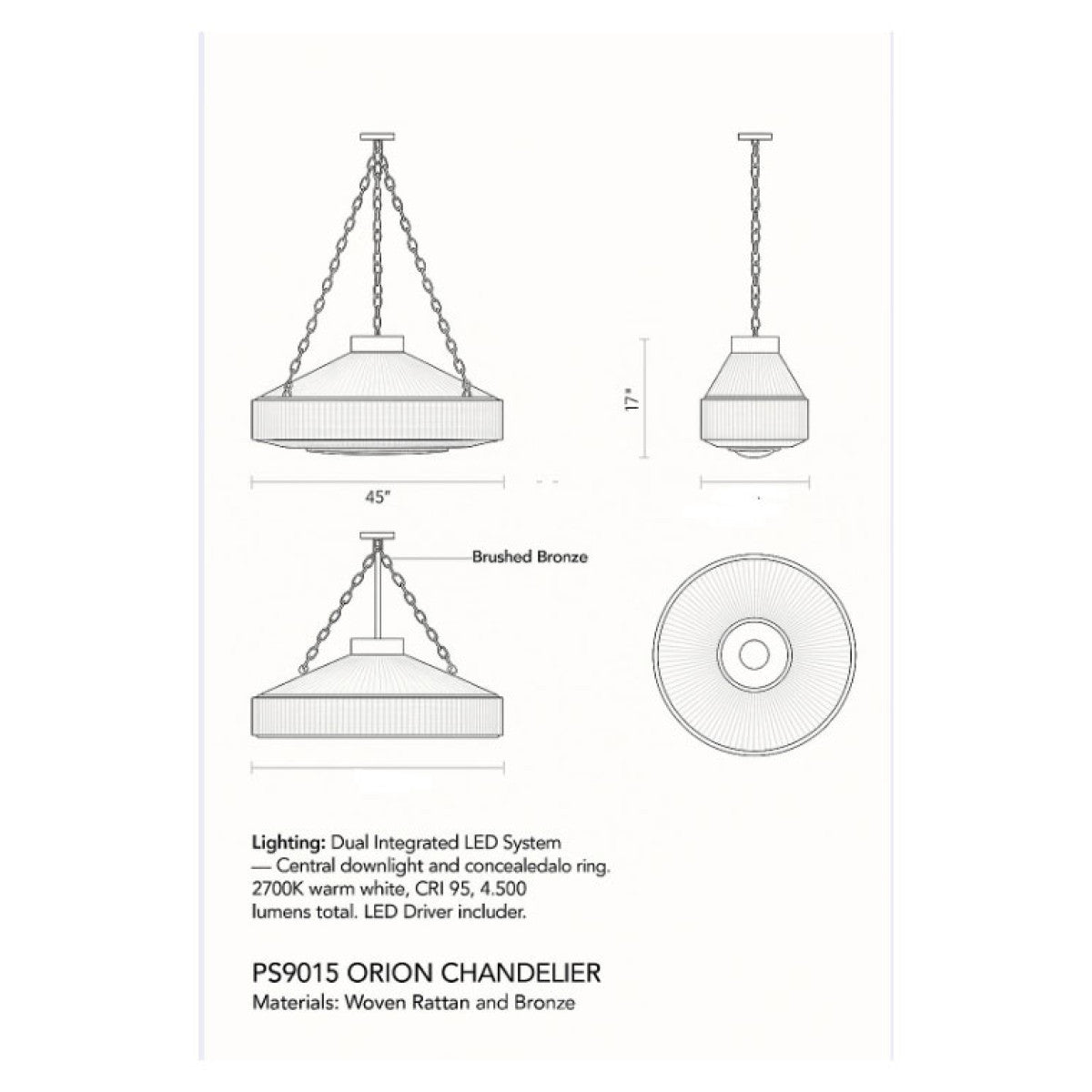 PS9015 Orion Chandelier