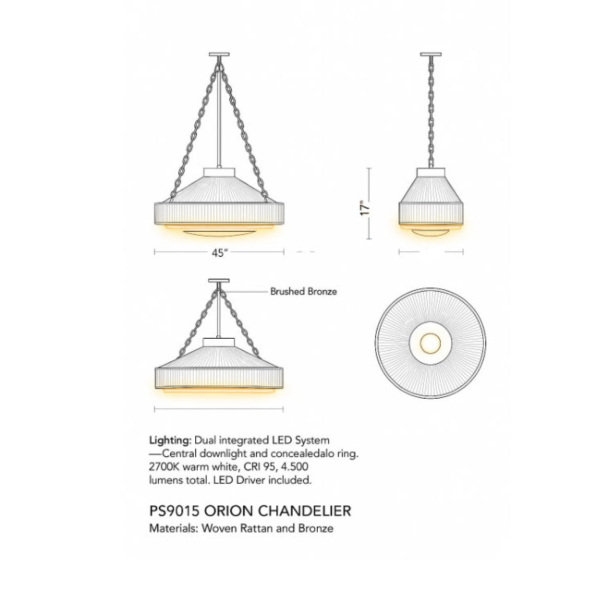 PS9015 Orion Chandelier